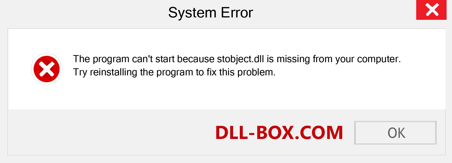  stobject.dll file is missing?. Download for Windows 7, 8, 10 - Fix  stobject dll Missing Error on Windows, photos, images